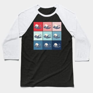 Pop Art Great Wave Vintage Japanese Kanagawa 445 Baseball T-Shirt